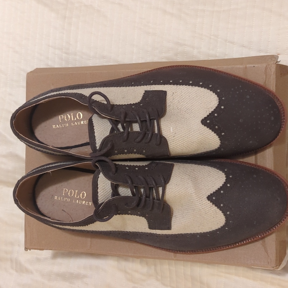 Polo Classic Brown and Cream Torrington Men's Wingtip Brouges